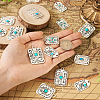 16Pcs 8 Styles Synthetic Turquoise Pendants FIND-TA0003-26-7