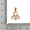 Brass Micro Pave Cubic Zirconia Pendants KK-E795-06KCG-02-3