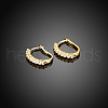 Cubic Zirconia Brass Hoop Earrings EJEW-BB14966-A-3