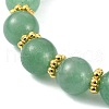 Natural Green Aventurine Round Beaded Bracelets BJEW-JB09846-01-4