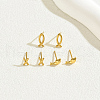 3 Pairs Stylish Stainless Steel Fish & X-Shaped & Dolphin Stud Earrings EN4895-3