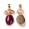 Natural Agate with Natural Shell Pendants G-G990-01B-KCG-2