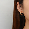 304 Stainless Steel Rhinestone Arch Stud Earrings GH0398-1-3