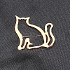 Cat Outline Alloy Brooch PW-WG63C11-01-3