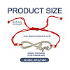 10Pcs 10 Color Alloy Infinity with Hope Link Bracelets Set for Men Women BJEW-TAC0008-02-10
