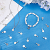 SOFPLATE 120Pcs Alloy Glue On Flat Pad Pendant Bails FIND-SP0001-88P-4