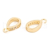 Ion Plating(IP) Brass Micro Pave Clear Cubic Zirconia Pendants KK-O146-04G-2