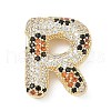 Brass Micro Pave Cubic Zirconia Pendants KK-Z108-02G-R-1
