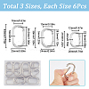 SOFPLATE 18Pcs 3 Styles Zinc Alloy Spring Gate Rings FIND-SP0001-13-2