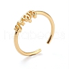 Constellation/Zodiac Sign Brass Cuff Rings RJEW-O042-06G-K-2