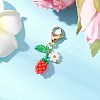 Sunflower Bud Acrylic Glass Seed Beaded Pendant Decorations HJEW-MZ00229-02-2