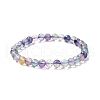 Natural Fluorite Beaded Stretch Bracelets BJEW-K233-01A-02-01-2