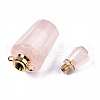 Faceted Natural Rose Quartz Pendants G-T131-14G-4