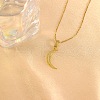 Moon Brass Micro Pave Clear Cubic Zirconia Pendant Necklaces FS-WGD2E00-01-3