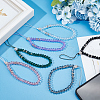 Gorgecraft 6Pcs 6 Colors Glass & Rhinestone Beaded Phone Hand Strap Chains AJEW-GF0008-56-4