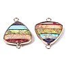 Rainbow Color Natural Imperial Jasper Link Connectors G-S359-332-3