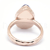 Electroplate Natural Druzy Quartz Crystal Finger Rings RJEW-I055-08RG-RS-3