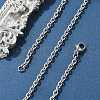 Tarnish Resistant 304 Stainless Steel Cable Chain Necklace Making STAS-P045-02P-1