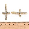 Rack Plating Alloy Pendants with Rhinestone PALLOY-Q005-02G-3