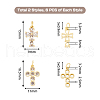 HOBBIESAY 12Pcs 2 Style Rack Plating Brass Micro Pave Clear Cubic Zirconia Pendants ZIRC-HY0001-02-2