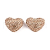 Heart Shaped Polymer Clay Rhinestone Beads CLAY-NH0002-02F-1