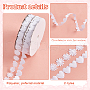   2 Rolls 2 Styles Heart & Flower Polyester Lace Ribbon OCOR-PH0004-66A-4