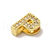 Brass Micro Pave Cubic Zirconia Beads KK-H487-25G-16-2