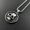 Punk Style Stainless Steel Skull Pendant Necklaces for Men and Women LZ4897-2