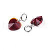 Faceted Transparent Glass Charms GLAA-T024-04H-3