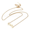 304 Stainless Steel Chemical Symbol Pendant Necklaces NJEW-Z073-03G-06-4