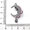 Alloy Rhinestone Pendants PALLOY-V002-04B-02-3