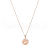 Round with Rhinestone and Footprint Pendant Necklaces RV0374-2-1