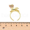 Ladybird Brass Micro Pave Cubic Zirconia Cuff Rings RJEW-A069-03G-7