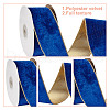 Polyester Velvet Wired Ribbon SRIB-WH0072-04C-5