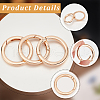 Beebeecraft 3Pcs Alloy Spring Gate Rings FIND-BBC0002-23KCG-02-6