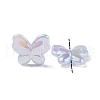 UV Plating Rainbow Iridescent Imitation Jelly Acrylic Beads OACR-K003-012D-2