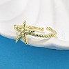 Brass Cuff Rings for Women RJEW-C123-08E-G-2