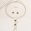 Stainless Steel Shell Heart Flower Fan Tassel Jewelry Set for Women XK7928-2-3