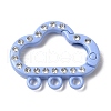 Spray Painted Alloy Rhinestone Spring Gate Ring PALLOY-P292-05-2