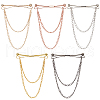 Gorgecraft 5Pcs 5 Colors Alloy Hanging Chain Brooches FIND-GF0006-85-1