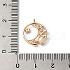 Brass Micro Pave Clear Cubic Zirconia Pendants KK-C062-098G-3