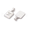 304 Stainless Steel Pave Shell Pendants STAS-G327-01P-X-2