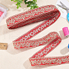 Ethnic Style Embroidery Polyester Ribbons OCOR-WH0060-33B-5