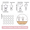 SUNNYCLUE 20Sets 2 Styles Alloy Swivel Clasps FIND-SC0011-12-2