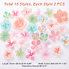 AHADERMAKER 30Pcs 15 Styles Plastic Beads KY-GA0001-33-2