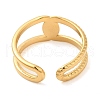 304 Stainless Steel Hollow Knot Open Cuff Rings for Women STAS-D085-39G-3