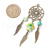 Woven Net/Web with Feather Pendants PALLOY-JF03979-2