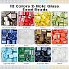  480Pcs 12 Colors 2-Hole Glass Seed Beads SEED-NB0001-34-4