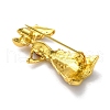 Fashion Golden Zinc Alloy Enamel Pins JEWB-D068-01G-04-2