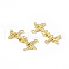 Rack Plating Brass Connector Charms KK-B065-25G-3